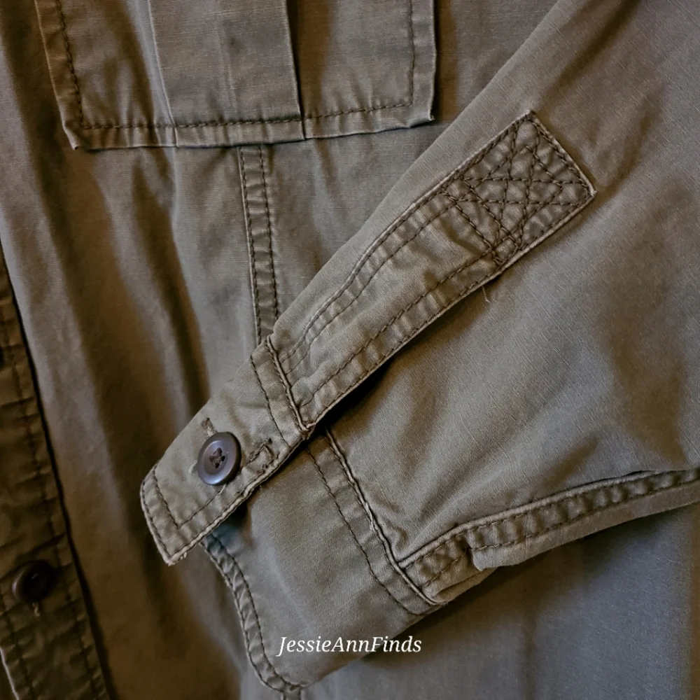 Timberland Green Button Down Shirt Jacket Shacket Men's Size XXL - Picture 11 of 14